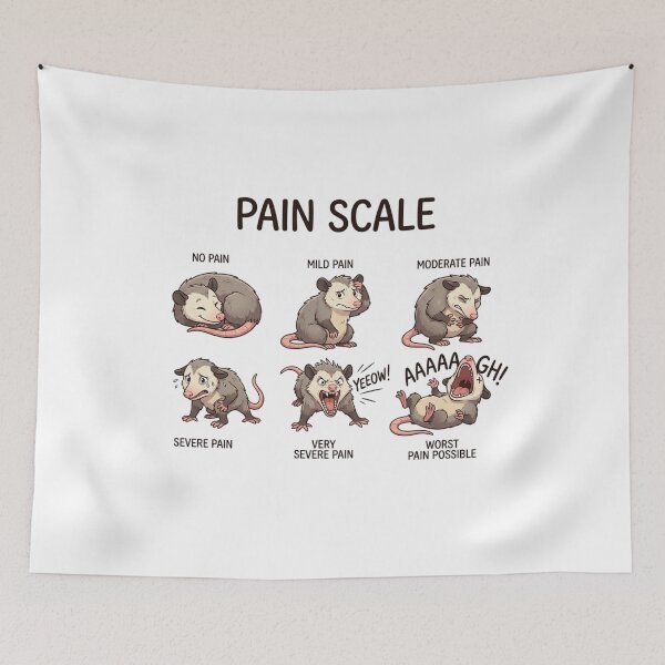 Item preview, Opossum Pain Scale Cartoon designed and sold by colorsartss.