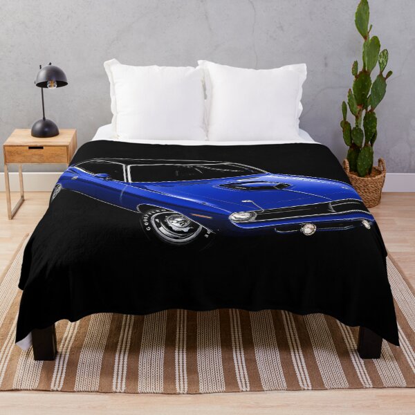 Artikelvorschau, 1970 Plymouth Cuda – Blauer klassischer Mopar Muscle Car Art entworfen und verkauft von Stinky Lincy's Apparel Company.