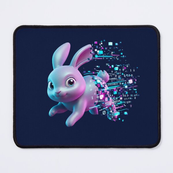 Item preview, Glitch - The Cyber Digital Bunny Mascot Sticker designed and sold by NativeHue Oficial.