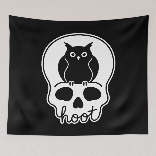 Item preview, Hoot Owl Skull Creepy Cute Night Bird Goth Aesthetic designed and sold by gunaone-design.