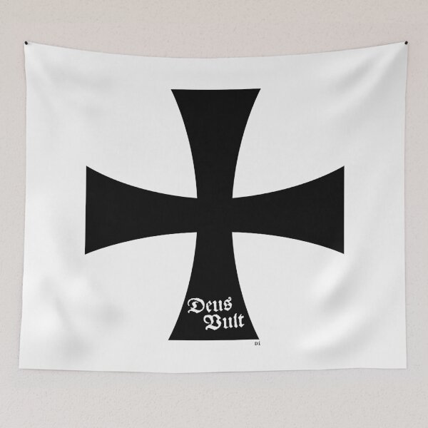 Item preview, Deus Vult __ Black 'n White Cross designed and sold by DiLerca.