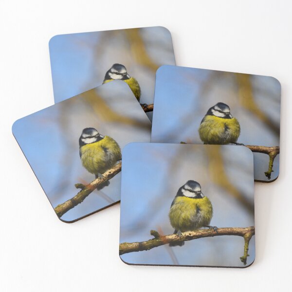 Item preview, Blue Tit Perched on a Bare Winter Branch designed and sold by Shanguai.