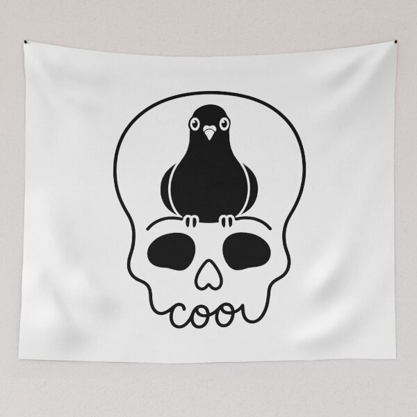 Item preview, Coo Pigeon Skull - Cute Spooky Pigeon Coo Coo designed and sold by gunaone-design.