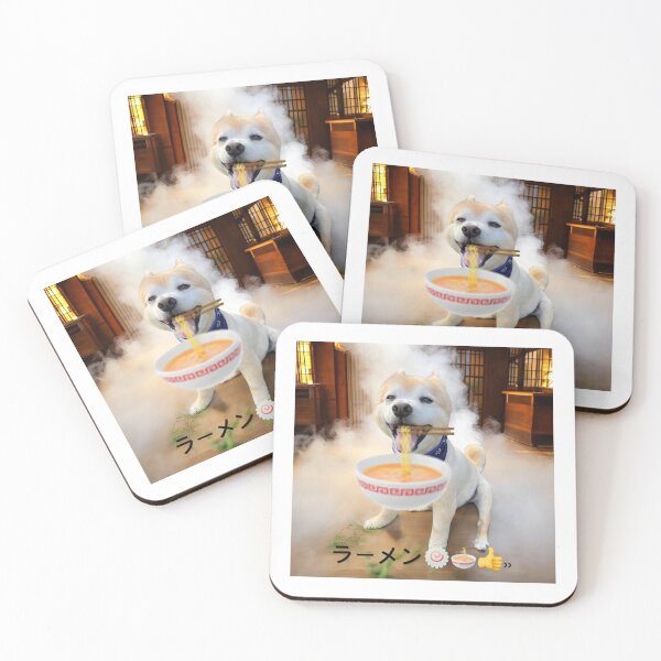 Item preview, Dog eating Japanese Ramen, Cute Kawaii T-shirts, Ramen T-shirts, Dog t-shits designed and sold by Cocohappysmiles.