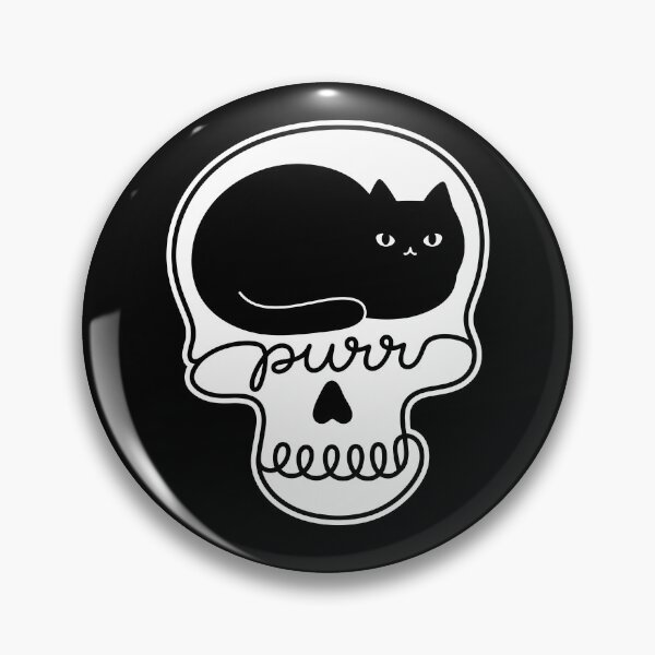 Item preview, Purr Cat Skull Creepy Cute Spooky Black Cat Skeleton designed and sold by gunaone-design.