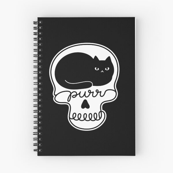 Item preview, Purr Cat Skull Creepy Cute Spooky Black Cat Skeleton designed and sold by gunaone-design.