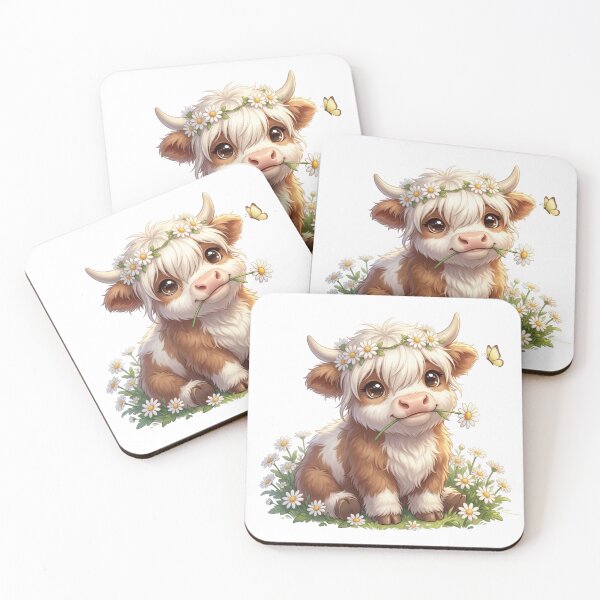 Item preview, Moo In Bloom Baby Highland Cow Daisy Crown designed and sold by HumTumMe.
