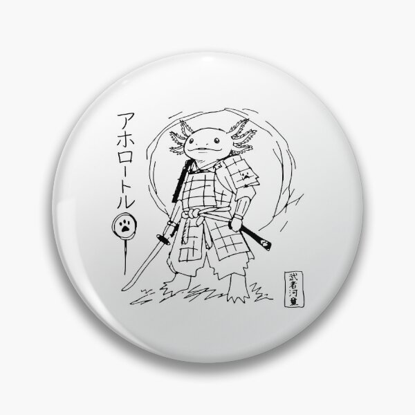 Item preview, Badly Drawn Samurai Axolotl MS Paint Doodle designed and sold by gunaone-design.
