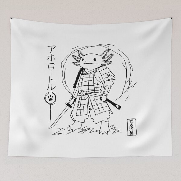 Item preview, Badly Drawn Samurai Axolotl MS Paint Doodle designed and sold by gunaone-design.