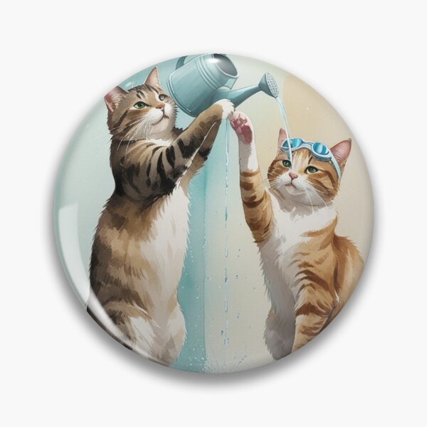 Item preview, Cute Water Play Cats – Relaxing Summer Kitty Illustration designed and sold by LEO'S CREATURE　れおずくりーちゃー.