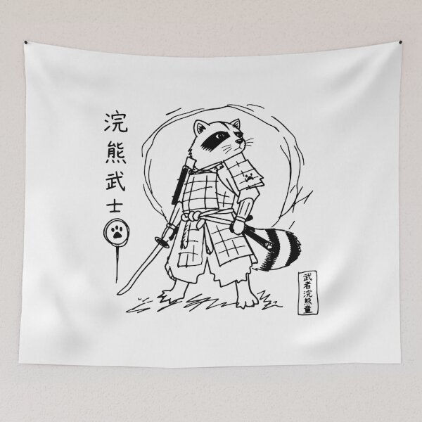 Item preview, Badly Drawn Samurai Raccoon MS Paint Doodle designed and sold by gunaone-design.