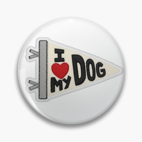 Item preview, I love my Dog Embroidered Patch designed and sold by lovemydoggie.