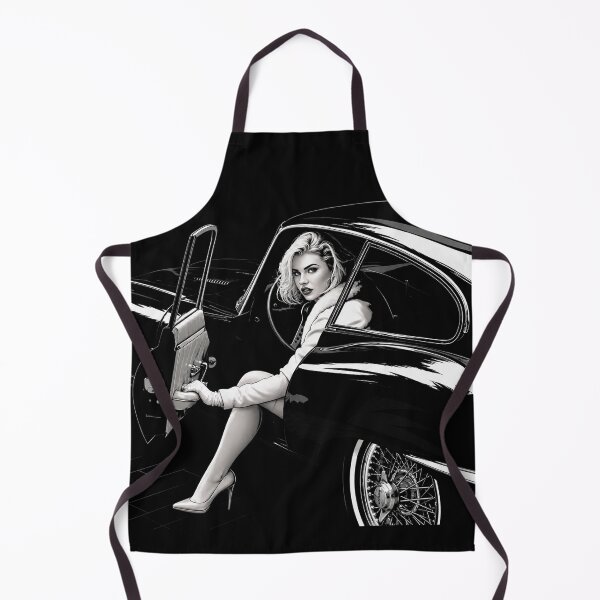Item preview, Vintage Glamour Jaguar Coupe – Black and White Classic Car Art designed and sold by Stinky Lincy's Apparel Company.