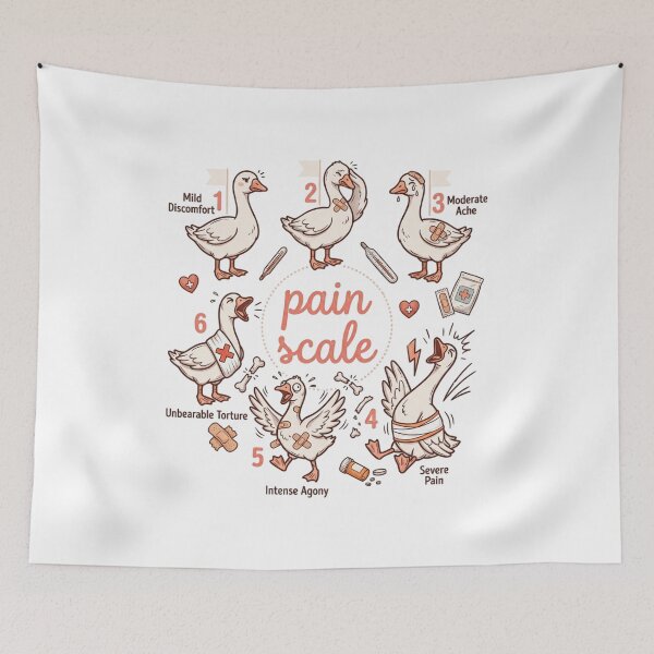 Item preview, Goose Pain Scale Funny Medical Chart designed and sold by colorsartss.