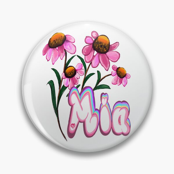 Item preview, Mia with flowers The top 10 best Personalized Custom Name gift ideas for girls and women named Mia designed and sold by Artonmytee.
