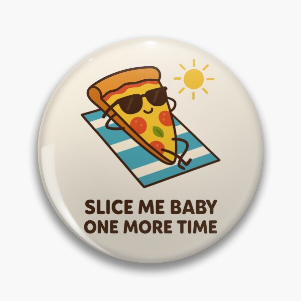 Item preview, Slice Me Baby One More Time – Funny Pizza Pun Summer Design for Food Lovers, T-Shirts, Stickers & Beach Vibes designed and sold by Creative_Canvas.