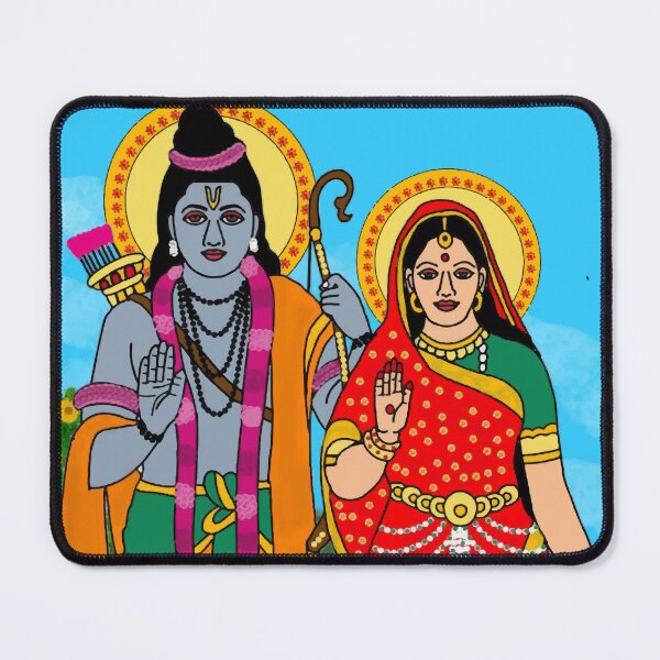 Item preview, Sita Ram Divine Design – Hindu Sacred Couple Spiritual Artwork designed and sold by Harshit_Digital_Arts.