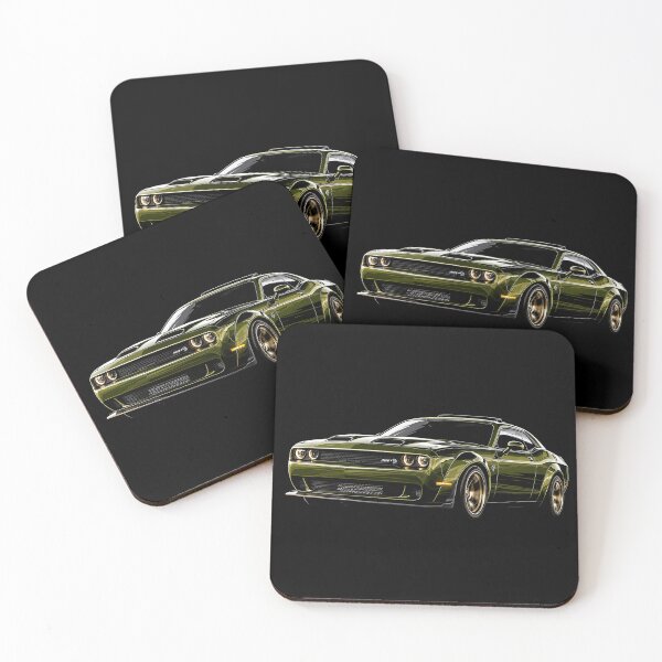 Item preview, 2023 Challenger SRT Hellcat – Green Widebody Modern Muscle Car Art designed and sold by Stinky Lincy's Apparel Company.