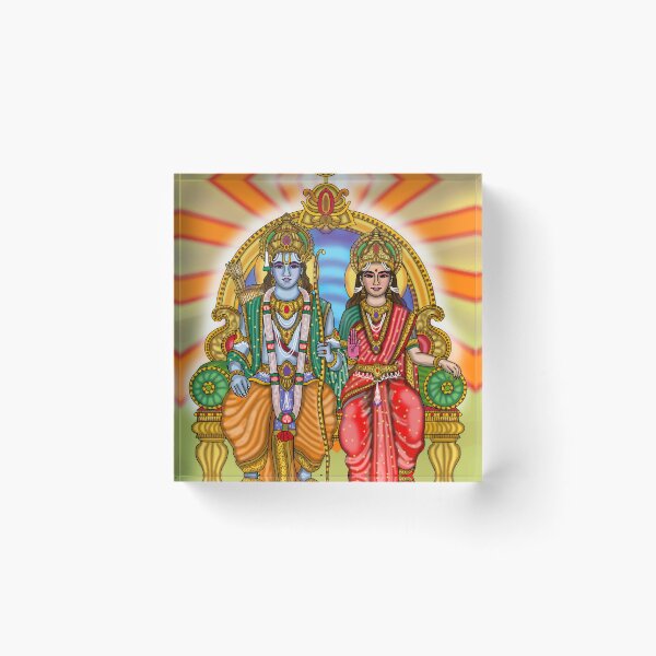 Item preview, Ram Sita Spiritual Artwork – Hindu Devotional Love Illustration designed and sold by Harshit_Digital_Arts.