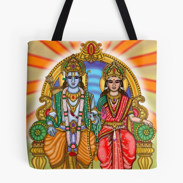 Item preview, Ram Sita Spiritual Artwork – Hindu Devotional Love Illustration designed and sold by Harshit_Digital_Arts.