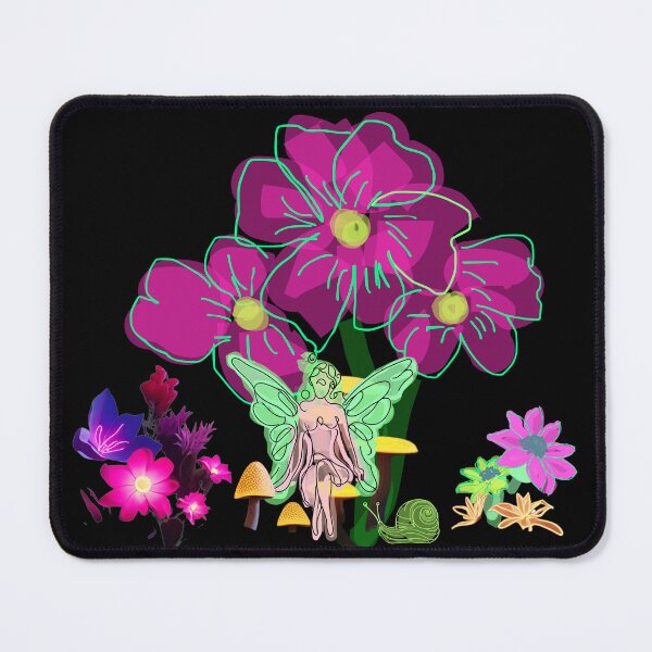 Item preview, Neon Wildflowers, Mushrooms, and Fairy designed and sold by surlycakes.
