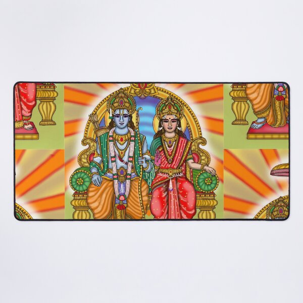 Item preview, Ram Sita Spiritual Artwork – Hindu Devotional Love Illustration designed and sold by Harshit_Digital_Arts.