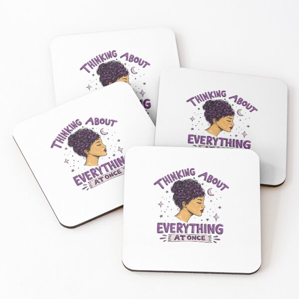 Item preview, Thinking About Everything At Once Anxiety Quote Shirt designed and sold by FEEL GOOD CLUB DESIGNS.
