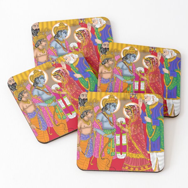 Item preview, Sita Ram Mythological Design – Hindu Divine Couple Art Illustration designed and sold by Harshit_Digital_Arts.