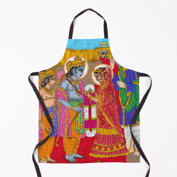 Item preview, Sita Ram Mythological Design – Hindu Divine Couple Art Illustration designed and sold by Harshit_Digital_Arts.