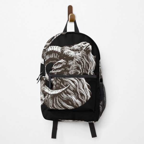 Item preview, Powerful Ram with Massive Curved Horns Monochrome Art designed and sold by RamyGallery.