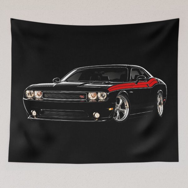 Item preview, Challenger R/T Black & Red Stripe Muscle Car Art designed and sold by Stinky Lincy's Apparel Company.