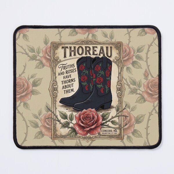 Item preview, THOREAU: The Walden Rose Series (Seamless Edition with Boots) designed and sold by fruitfuLIFEstudio.