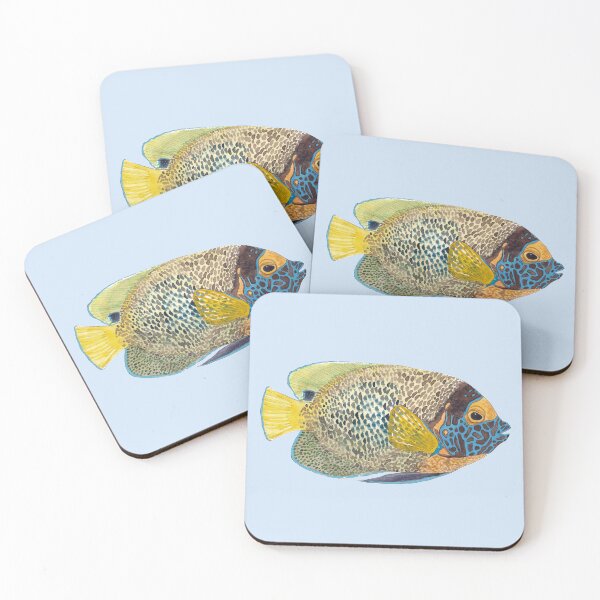Item preview, BLUEFACE/YELLOWFACE ANGELFISH-Pomacanthus xanthometopon designed and sold by BEATRIZ ABAITUA.