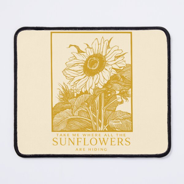 Item preview, Golden Sunflowers Vintage Lyric Inspired Design designed and sold by smeraldosecrets.