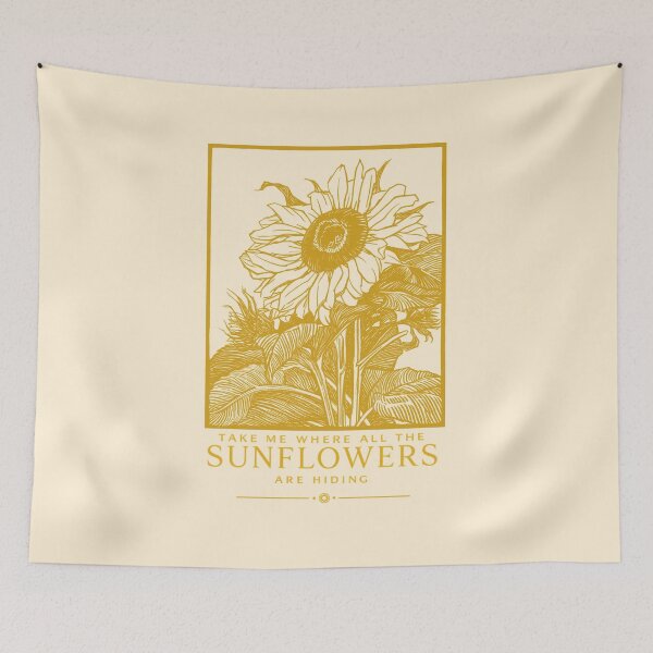 Item preview, Golden Sunflowers Vintage Lyric Inspired Design designed and sold by smeraldosecrets.