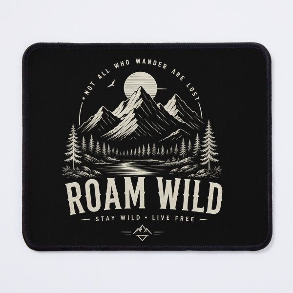 Item preview, Roam Wild Mountain T-Shirt Vintage Hiking Shirt Nature Lover Tee Outdoor Adventure Shirt Minimalist Graphic Tee designed and sold by Sarcastic Meme Tees Studio.