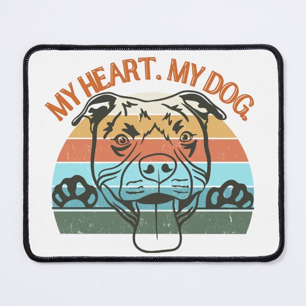 Item preview, Retro My Heart My Dog Pitbull Vintage Sunset designed and sold by VibranPalette.