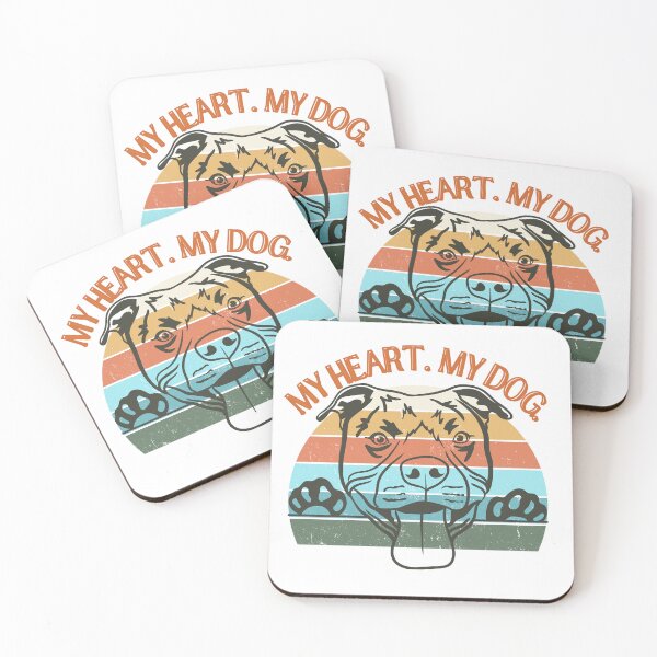 Item preview, Retro My Heart My Dog Pitbull Vintage Sunset designed and sold by VibranPalette.