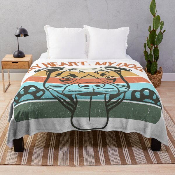 Item preview, Retro My Heart My Dog Pitbull Vintage Sunset designed and sold by VibranPalette.