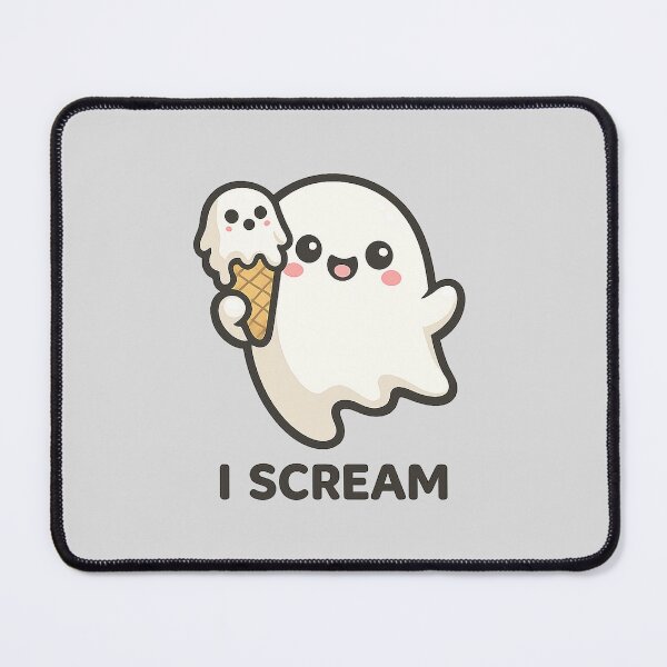 Item preview, I Scream — Cute Ghost Ice Cream Pun designed and sold by DreamMachine69.