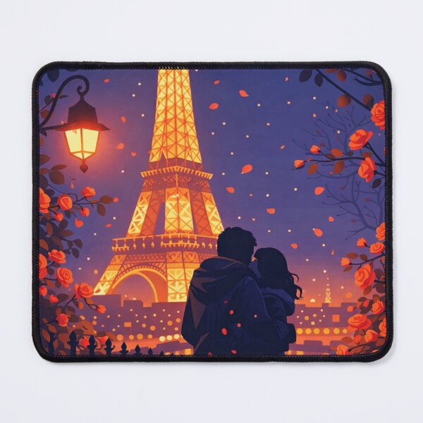 Item preview, Romantic Paris Night Eiffel Couple designed and sold by Creative_Canvas.