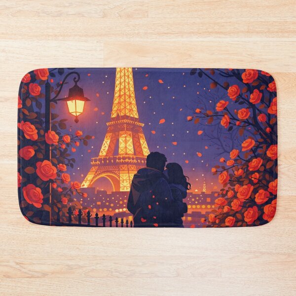 Item preview, Romantic Paris Night Eiffel Couple designed and sold by Creative_Canvas.