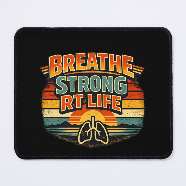 Item preview, Breathe Strong Respiratory Therapist RT Life Vintage Sunset Medical Design designed and sold by ClinicalHubs.