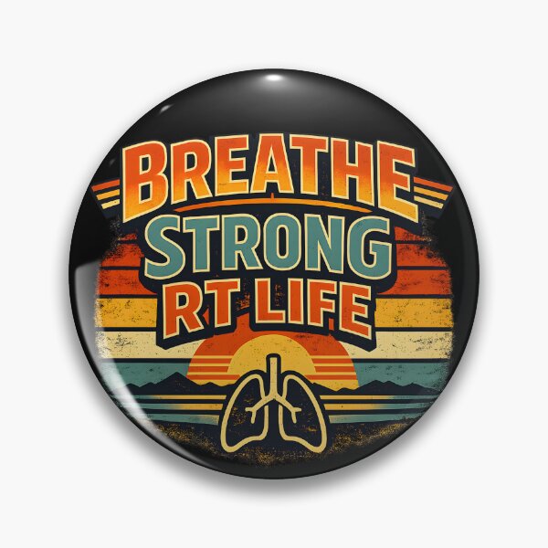 Item preview, Breathe Strong Respiratory Therapist RT Life Vintage Sunset Medical Design designed and sold by ClinicalHubs.