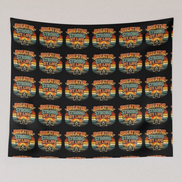 Item preview, Breathe Strong Respiratory Therapist RT Life Vintage Sunset Medical Design designed and sold by ClinicalHubs.