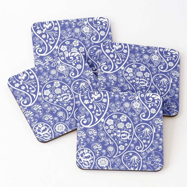 Item preview, Paisley Bandana Pattern, White On Blue designed and sold by VintageMashup.
