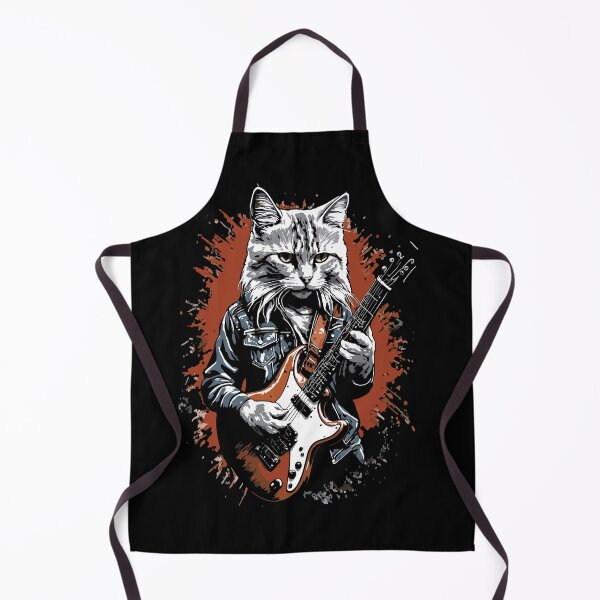 Item preview, Cool Rockstar Cat Playing Electric Guitar Pop Art designed and sold by RamyGallery.
