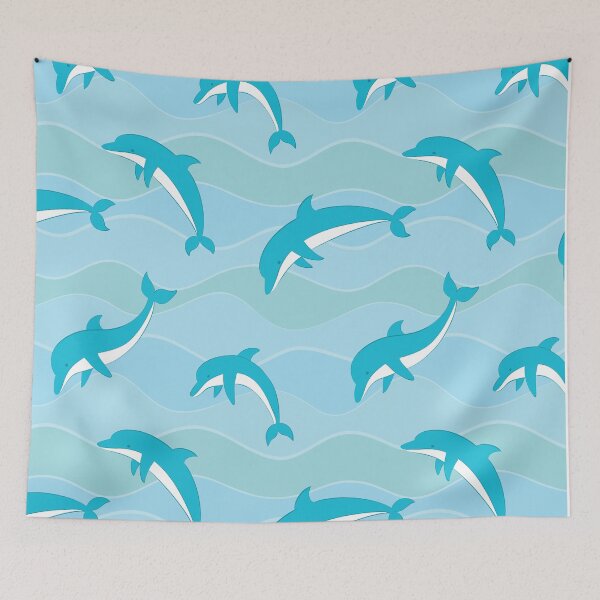 Item preview, Dolphin And Ocean Waves designed and sold by VintageMashup.