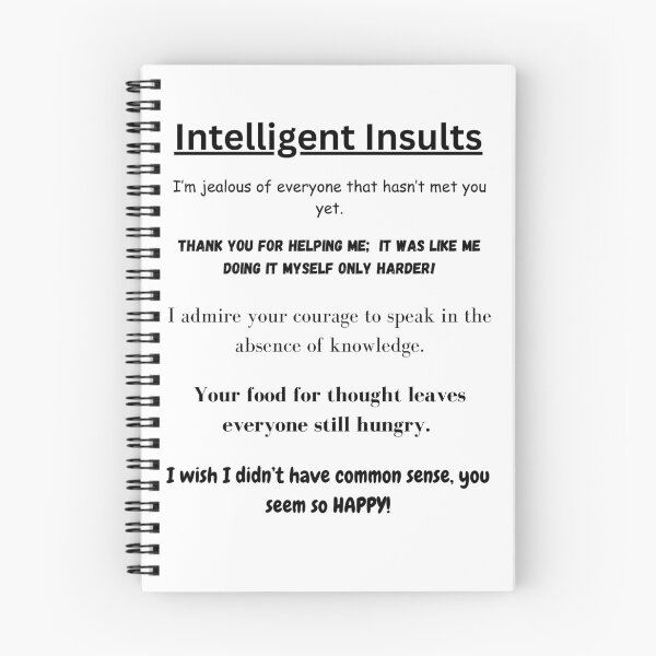 Item preview, Intelligent Insults designed and sold by ValsCrazyCats.