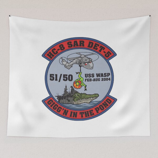 Item preview, US Navy HC-8 SAR Detachment 5 USS Wasp 2004 Deployment Patch designed and sold by CharlieDesings.